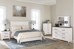 Signature Design by Ashley Gerridan Queen Panel Bed, Dresser, Mirror, and Ches