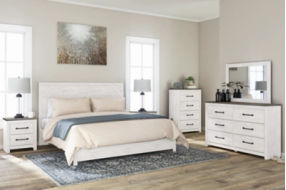 Signature Design by Ashley Gerridan King Panel Bed, Dresser and Mirror