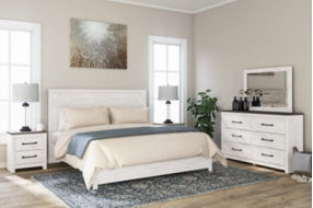 Signature Design by Ashley Gerridan King Panel Bed, Dresser, Mirror and 2 Nigh