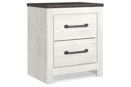 Gerridan Queen Panel Bed, Dresser, Mirror, and 2 Nightstands-White/Gray