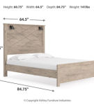 Senniberg Queen Panel Bed, Dresser, Mirror, and Nightstand-Light Brown/White