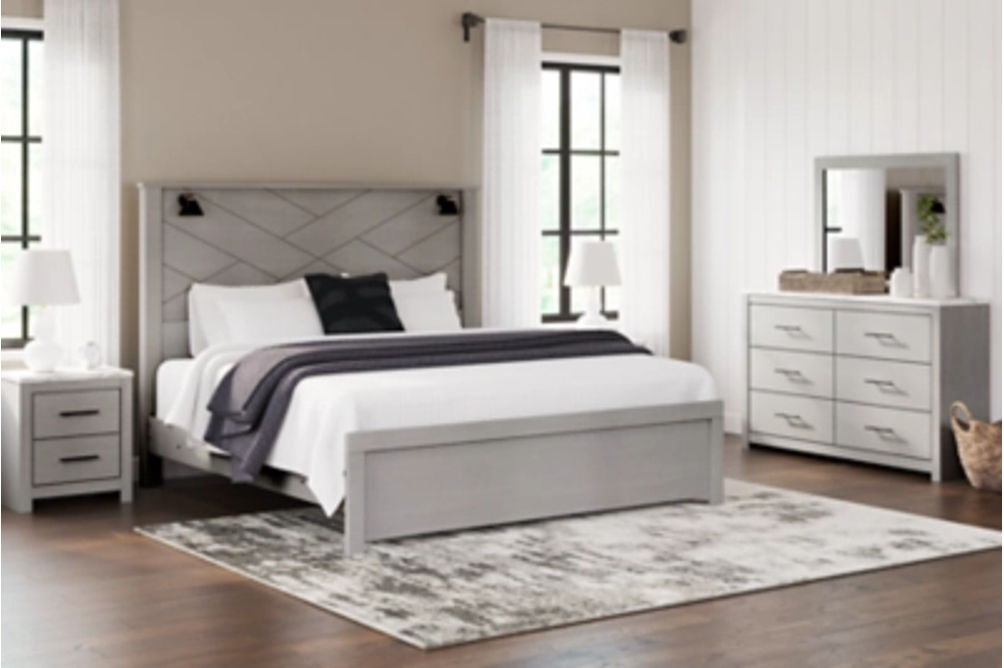 Signature Design by Ashley Cottonburg King Panel Bed, Dresser and Mirror