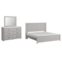 Signature Design by Ashley Cottonburg King Panel Bed, Dresser and Mirror