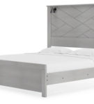 Signature Design by Ashley Cottonburg King Panel Bed-Light Gray/White