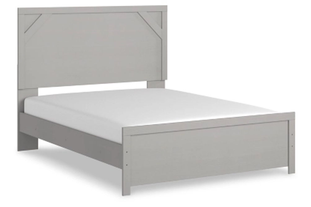 Signature Design by Ashley Cottonburg Queen Panel Bed and Chest-Light Gray/Whi