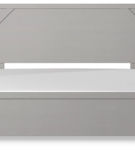 Cottonburg King Panel Bed, Dresser, Mirror and Nightstand-Light Gray/White
