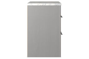 Cottonburg Queen Panel Bed, Dresser, Mirror, and Nightstand-Light Gray/White