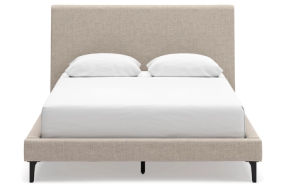 Signature Design by Ashley Cielden Queen Upholstered Bed with Roll Slats-Soft