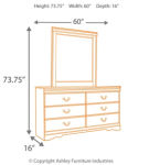 Huey Vineyard Full Sleigh Headboard, Dresser and Mirror-