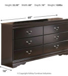 Huey Vineyard Queen Sleigh Bed, Dresser, Chest and Nightstand-Black