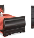 Signature Design by Ashley Huey Vineyard Twin Sleigh Bed and Chest-Black