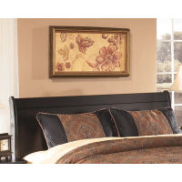 Huey Vineyard Queen Sleigh Headboard, Dresser, Mirror and Nightstand-Black