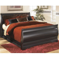 Signature Design by Ashley Huey Vineyard Full Sleigh Bed, Dresser, Mirror, Che