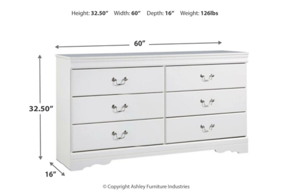 Signature Design by Ashley Anarasia Full Sleigh Bed, Dresser and Nightstand