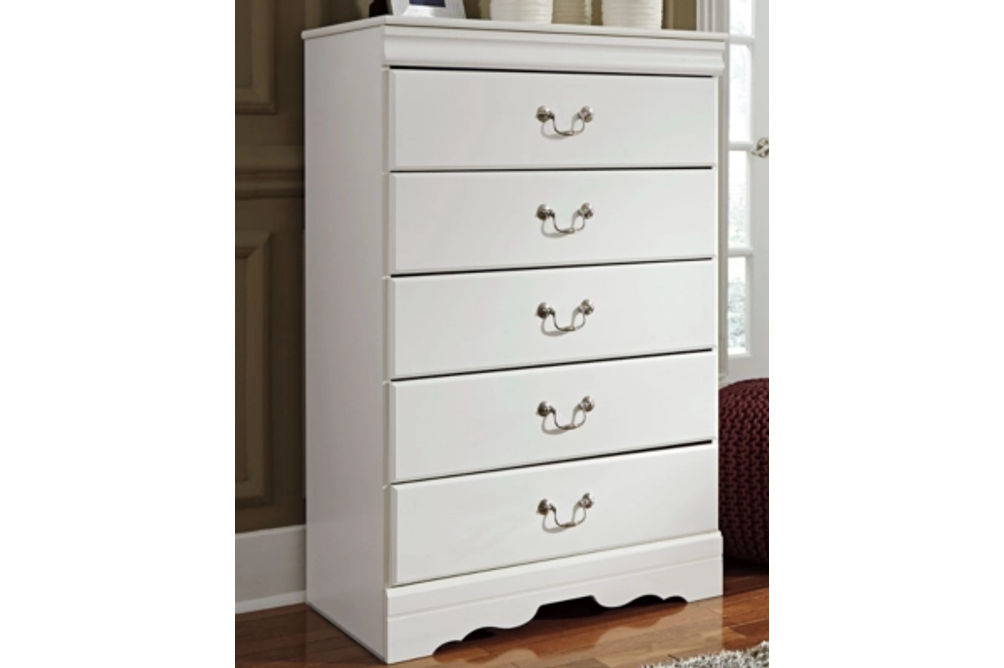 Signature Design by Ashley Anarasia Twin Sleigh Bed and Chest-White