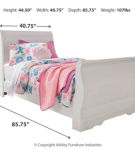 Signature Design by Ashley Anarasia Twin Sleigh Bed and Chest-White