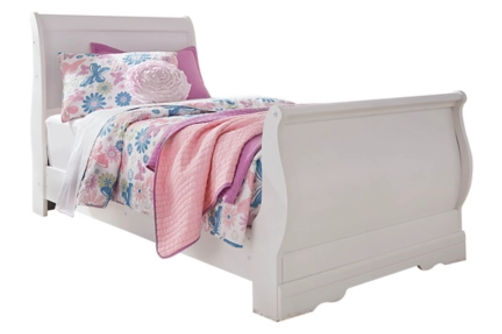 Signature Design by Ashley Anarasia Twin Sleigh Bed and Chest-White