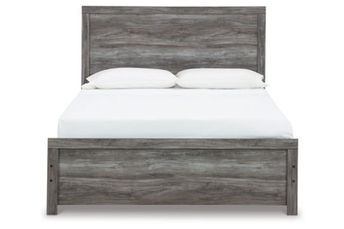 Bronyan Queen Panel Bed, Dresser, Mirror and Nightstand-Dark Gray