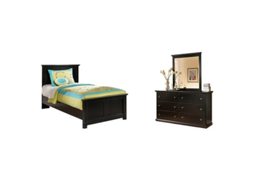 Signature Design by Ashley Maribel Twin Panel Bed, Dresser and Mirror