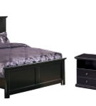 Maribel Full Panel Bed with Dresser, Mirror and 2 Nightstands-Black