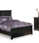 Maribel Full Panel Bed, Dresser, Mirror and Nightstand-Black