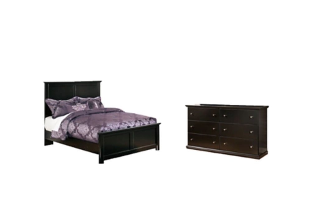 Signature Design by Ashley Maribel Full Panel Bed with Dresser-Black