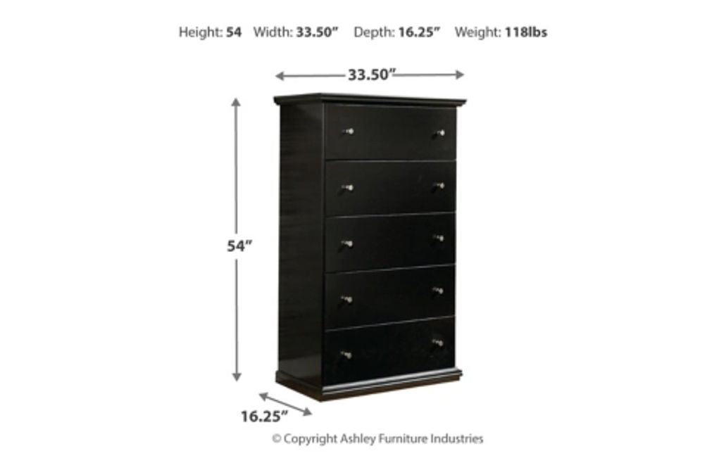 Signature Design by Ashley Maribel King Panel Bed, Dresser, Mirror, Chest, and