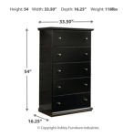 Signature Design by Ashley Maribel King Panel Bed, Dresser, Mirror, Chest, and