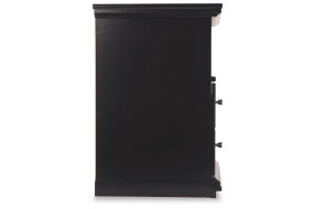 Maribel Twin Panel Headboard, Dresser, Mirror and Nightstand-Black