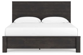 Signature Design by Ashley Toretto King Panel Bookcase Bed-Charcoal