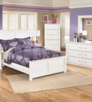 Bostwick Shoals Full Panel Bed, Dresser, Mirror, Chest, and Nightstand-White