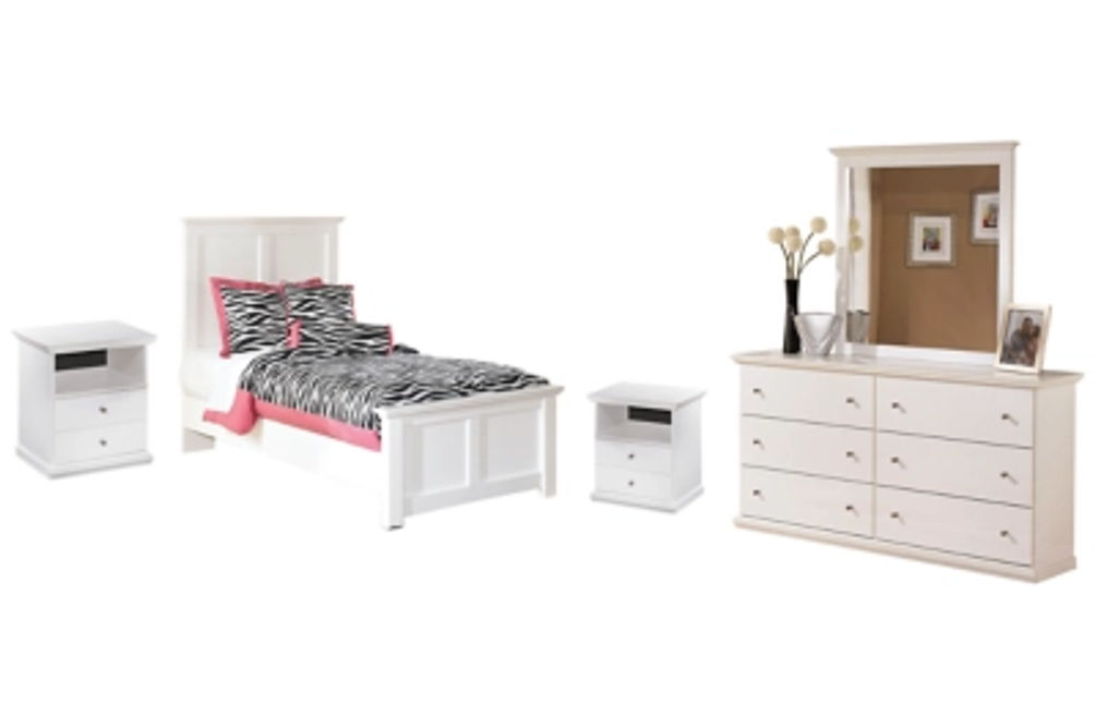 Signature Design by Ashley Bostwick Shoals Twin Panel Bed, Dresser and Mirror