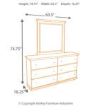 Signature Design by Ashley Bostwick Shoals Full Panel Bed, Dresser and Mirror