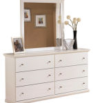 Bostwick Shoals Queen Panel Bed, Dresser, Mirror and 2 Nightstands-White