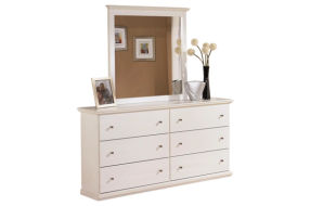 Signature Design by Ashley Bostwick Shoals King Panel Bed, Dresser, Mirror, Ch