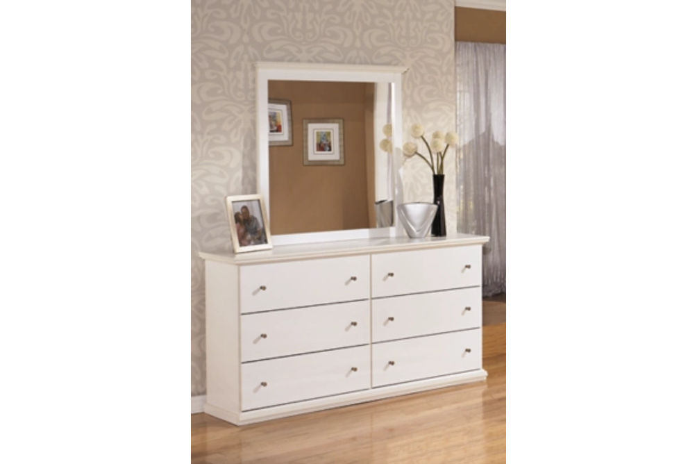 Signature Design by Ashley Bostwick Shoals King Panel Bed, Dresser, Mirror, Ch