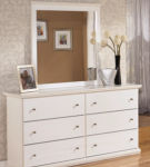 Bostwick Shoals Queen Panel Bed, Dresser, Mirror and 2 Nightstands-White