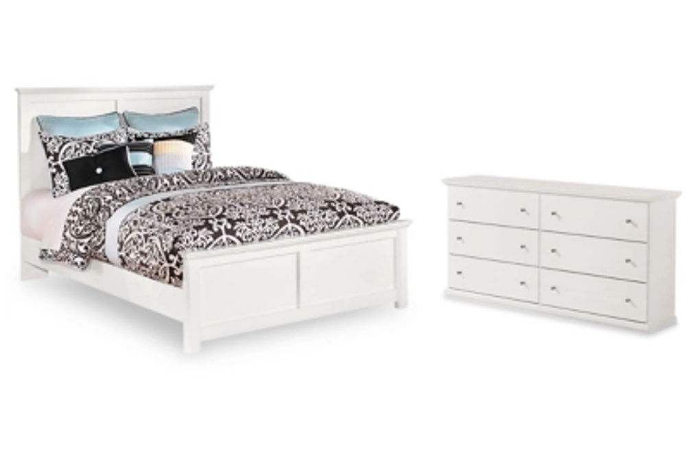 Signature Design by Ashley Bostwick Shoals Queen Panel Bed and Dresser-White