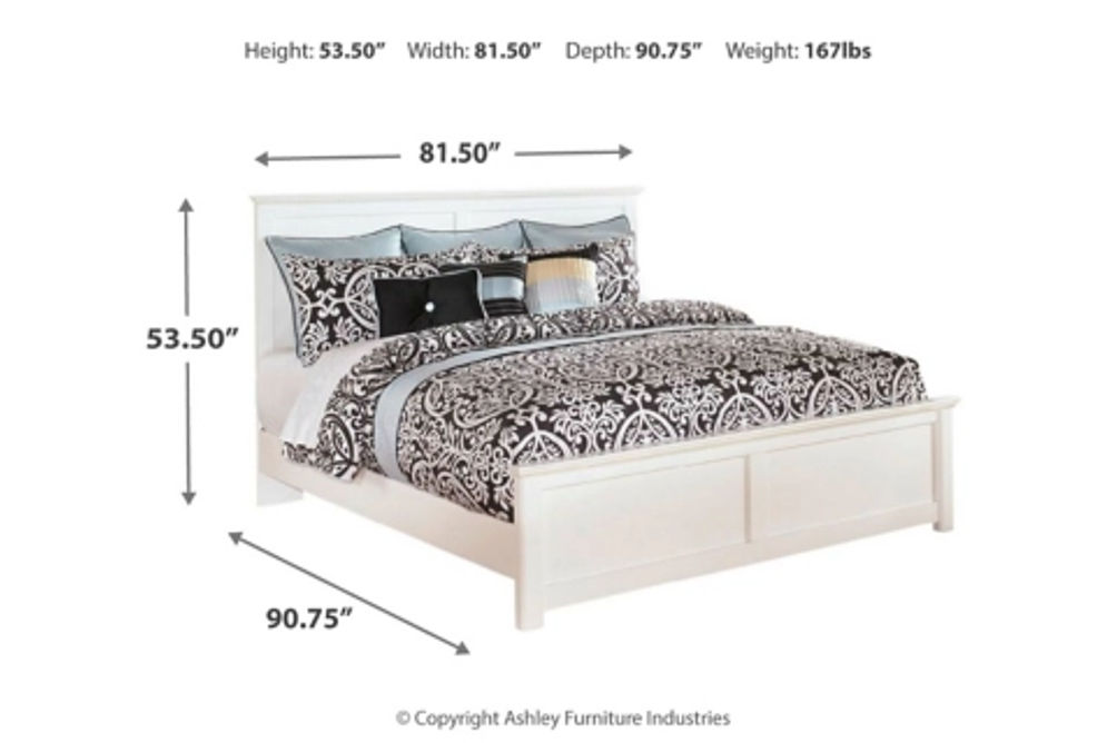 Signature Design by Ashley Bostwick Shoals King Panel Bed, Dresser, Mirror, Ch