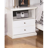 Bostwick Shoals Twin Panel Bed, Dresser, Mirror and Nightstand-White