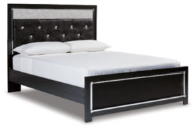 Signature Design by Ashley Kaydell Queen Upholstered Panel Bed-Black