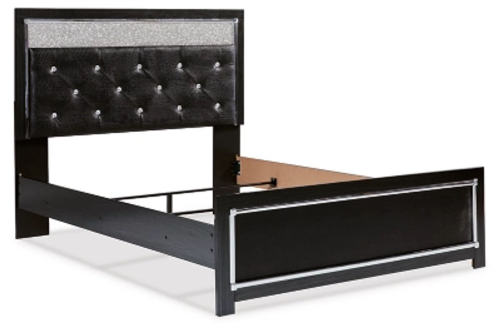 Signature Design by Ashley Kaydell Queen Upholstered Panel Bed-Black