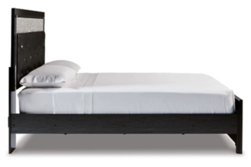 Signature Design by Ashley Kaydell Queen Upholstered Panel Bed-Black