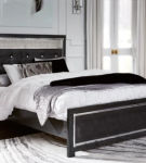 Signature Design by Ashley Kaydell Queen Upholstered Panel Bed-Black