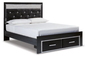 Signature Design by Ashley Kaydell Queen Upholstered Panel Storage Platform Bed