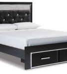 Signature Design by Ashley Kaydell Queen Upholstered Panel Storage Platform Bed