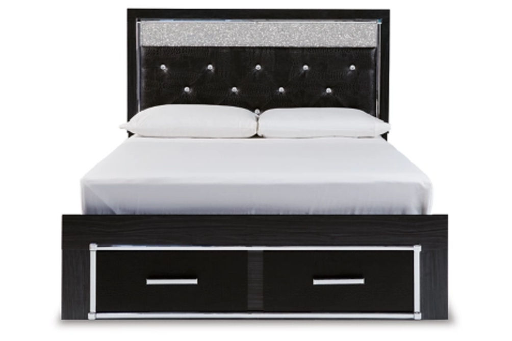 Signature Design by Ashley Kaydell Queen Upholstered Panel Storage Platform Bed