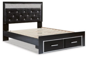 Signature Design by Ashley Kaydell Queen Upholstered Panel Storage Platform Bed