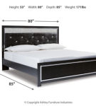 Kaydell King Upholstered Panel Platform Bed, Dresser and Mirror-