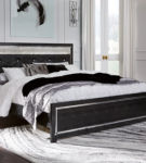 Signature Design by Ashley Kaydell King Upholstered Panel Bed-Black